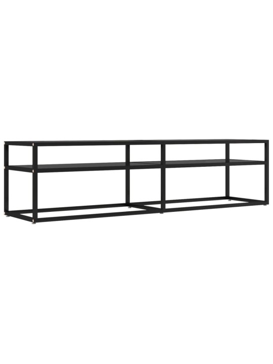TV stolek černý 160 x 40 x 40,5 cm tvrzené sklo