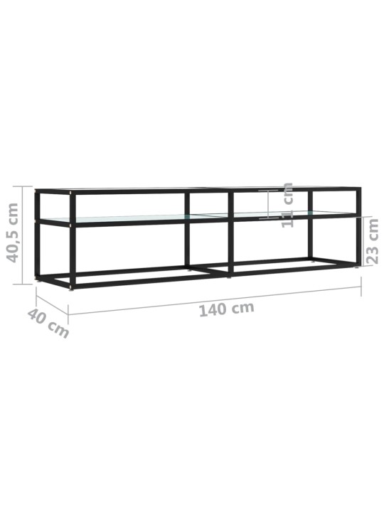 Tv stolek bílý mramor 160 x 40 x 40,5 cm tvrzené sklo