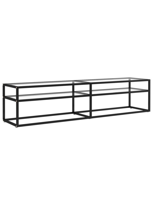 TV stolek průhledný 180 x 40 x 40,5 cm tvrzené sklo