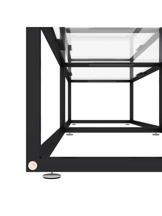 TV stolek průhledný 180 x 40 x 40,5 cm tvrzené sklo