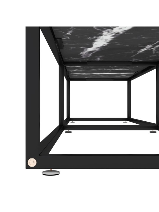 Tv stolek černý mramor 180 x 40 x 40,5 cm tvrzené sklo