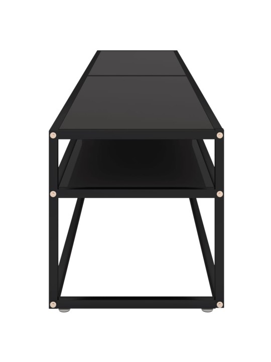 TV stolek černý 200 x 40 x 40,5 cm tvrzené sklo