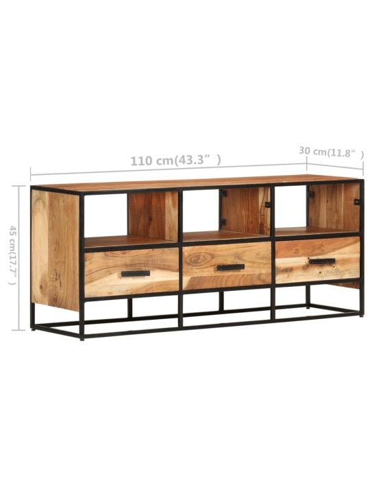 TV stolek 110 x 30 x 45 cm masivní akáciové dřevo