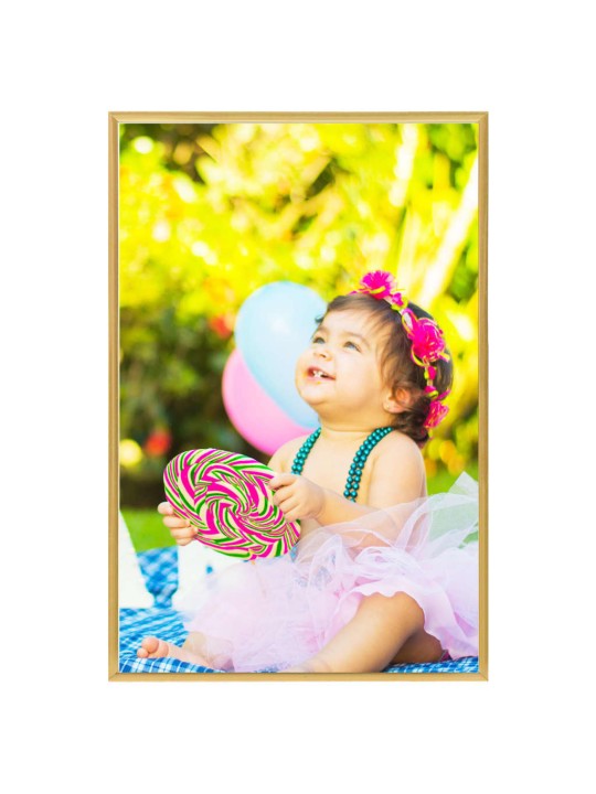 Fotorámečky koláž 5 ks na stěnu zlaté 70 x 90 cm mdf