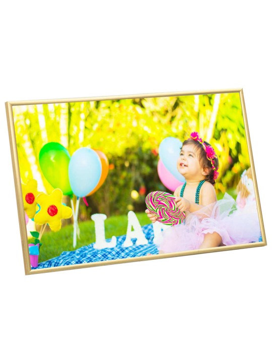Fotorámečky koláž 5 ks na stěnu zlaté 70 x 90 cm mdf