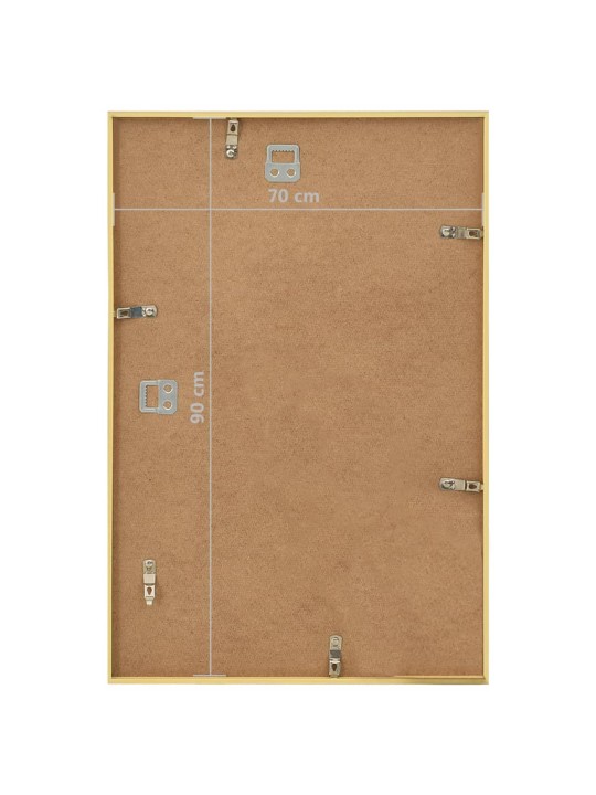 Fotorámečky koláž 5 ks na stěnu zlaté 70 x 90 cm mdf