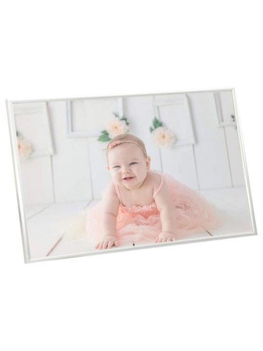 Fotorámečky koláž 3 ks na stůl stříbrné 13x18 cm MDF