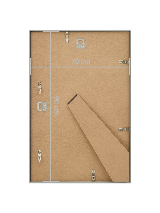 Fotorámečky koláž 3 ks na zeď nebo stůl stříbrné 70 x 90 cm MDF
