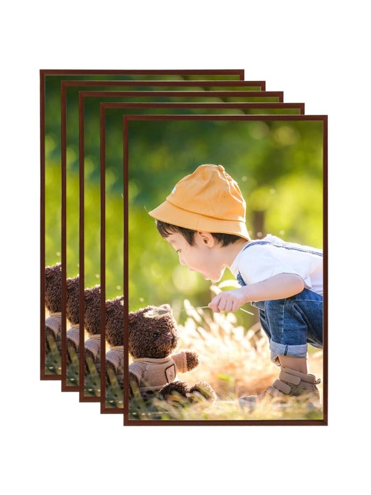 Fotorámečky koláž 5 ks na zeď nebo stůl bronzové 50 x 70 cm MDF