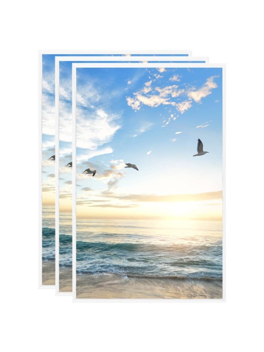 Fotorámečky koláž 3 ks na stůl bílé 10 x 15 cm MDF