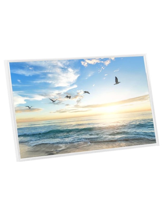 Fotorámečky koláž 5 ks na zeď nebo stůl bílé 13 x 18 cm MDF