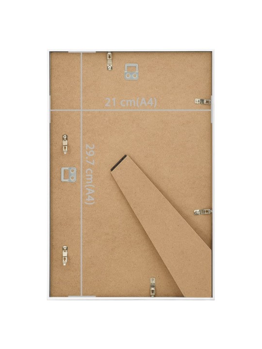 Fotorámečky koláž 3 ks na zeď nebo stůl bílé 21 x 29,7 cm MDF