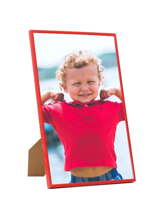 Fotorámečky koláž 5 ks na zeď nebo stůl červené 70 x 90 cm mdf