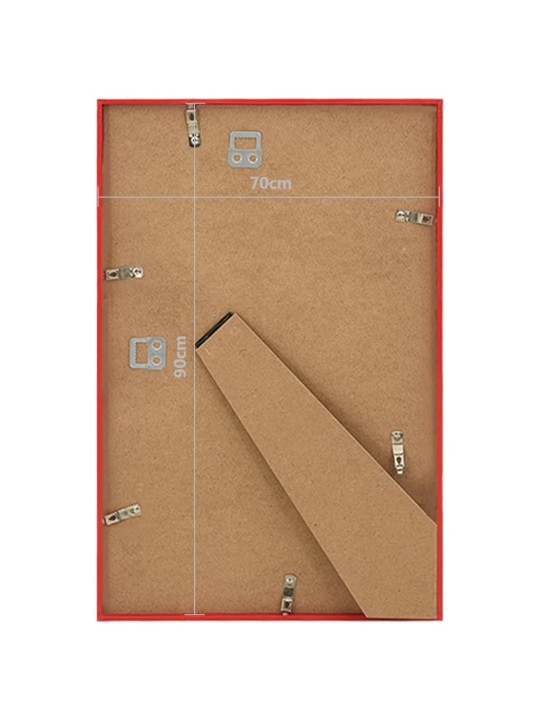 Fotorámečky koláž 5 ks na zeď nebo stůl červené 70 x 90 cm mdf