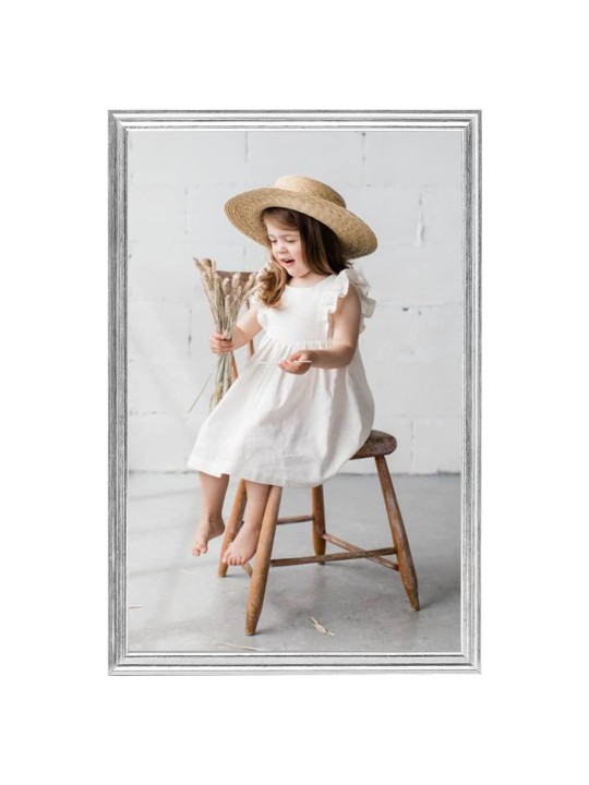 Fotorámečky koláž 5 ks na stěnu stříbrné 70x90 cm mdf