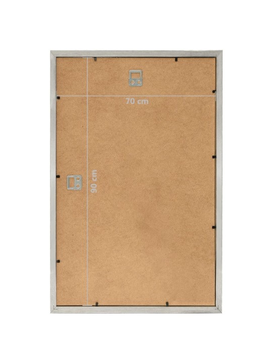 Fotorámečky koláž 5 ks na stěnu stříbrné 70x90 cm mdf