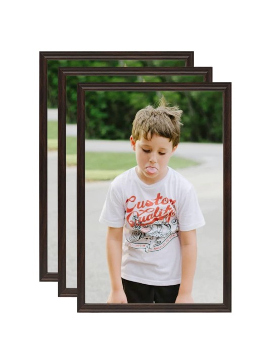 Fotorámečky koláž 3 ks na stůl černé 21x29,7 cm MDF