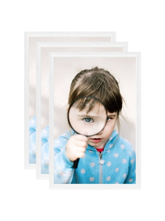 Fotorámečky koláž 3 ks na stůl bílé 21x29,7 cm MDF