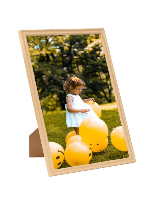Fotorámečky koláž 5 ks na zeď nebo stůl světlý dub 70 x 90 cm