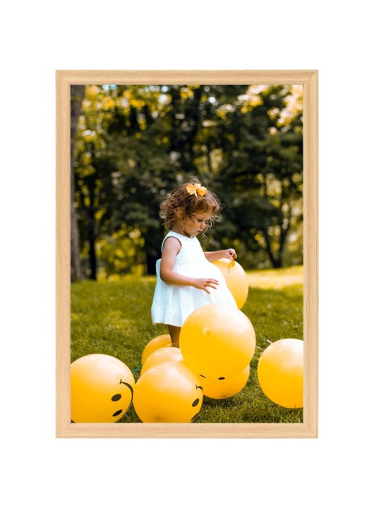 Fotorámečky koláž 5 ks na zeď nebo stůl světlý dub 70 x 90 cm