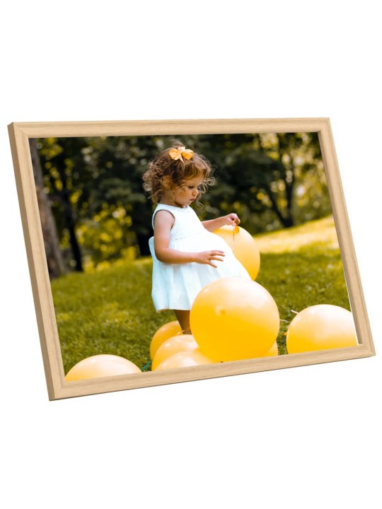 Fotorámečky koláž 5 ks na zeď nebo stůl světlý dub 70 x 90 cm