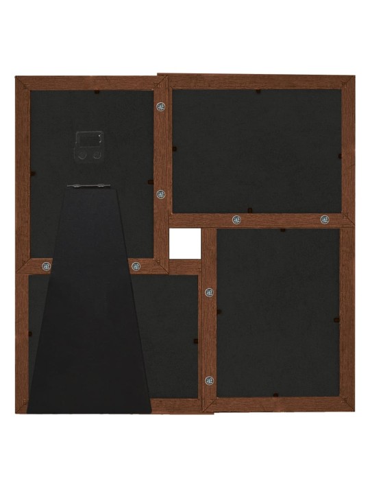 Kolážový fotorámeček na 4 obrázky (10 x 15 cm) tmavě hnědý MDF