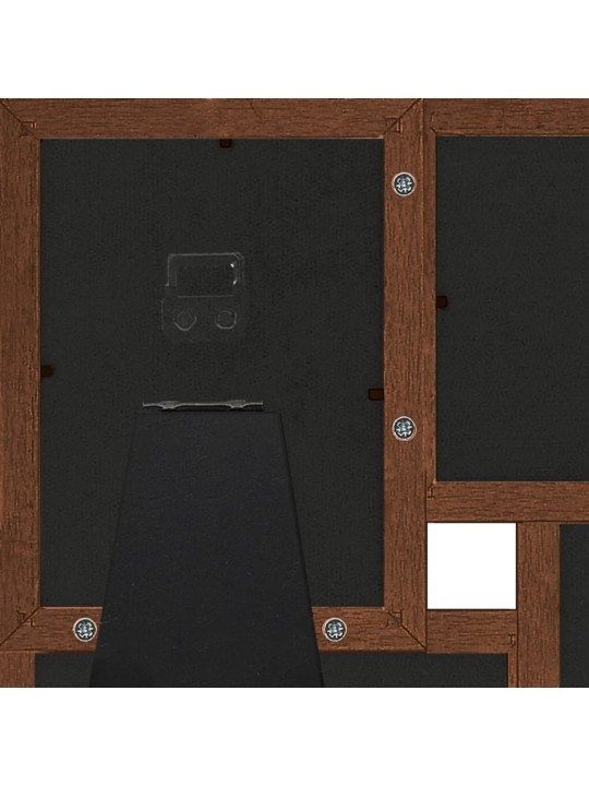 Kolážový fotorámeček na 4 obrázky (10 x 15 cm) tmavě hnědý MDF