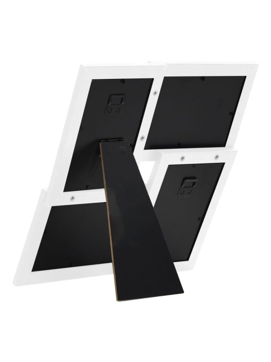 Kolážový fotorámeček na 4 obrázky (10 x 15 cm) bílý MDF