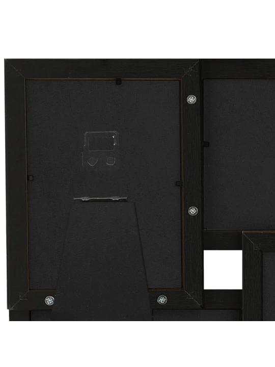 Kolážový fotorámeček na 4 obrázky (10 x 15 cm) černý MDF