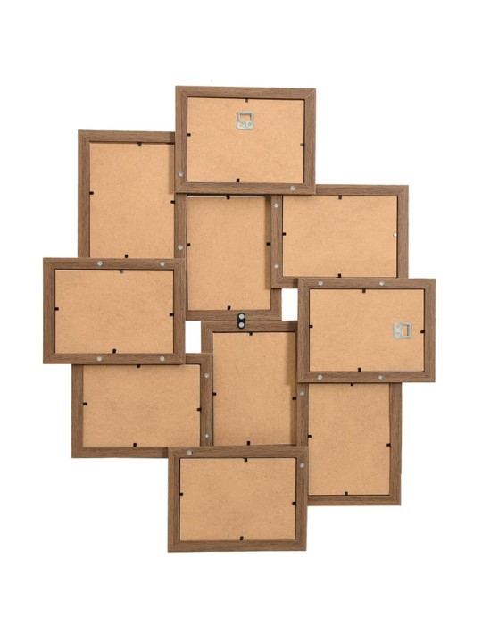 Kolážový fotorámeček na 10×(10x15 cm) obrázek světle hnědý MDF