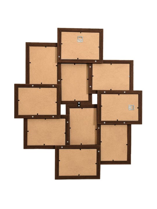 Kolážový fotorámeček na 10x(13x18 cm) obrázek tmavě hnědý MDF