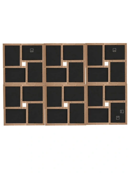 Kolážový fotorámeček na 24 obrázků (10x15 cm) světle hnědý MDF