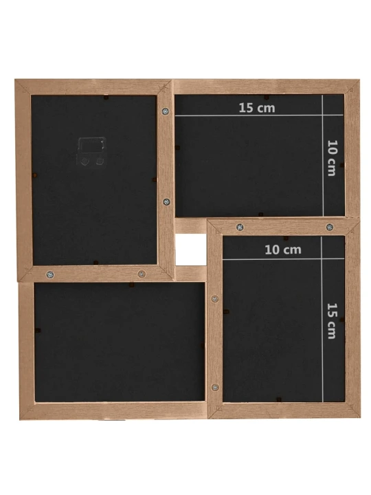 Kolážový fotorámeček na 24 obrázků (10x15 cm) světle hnědý MDF