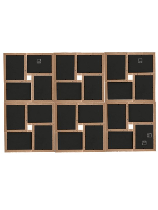 Kolážový fotorámeček na 24x(13x18 cm) obrázek světle hnědý MDF