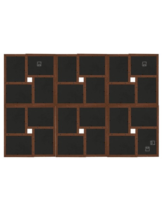 Kolážový fotorámeček na 24 obrázků (13 x 18 cm) tmavě hnědý MDF