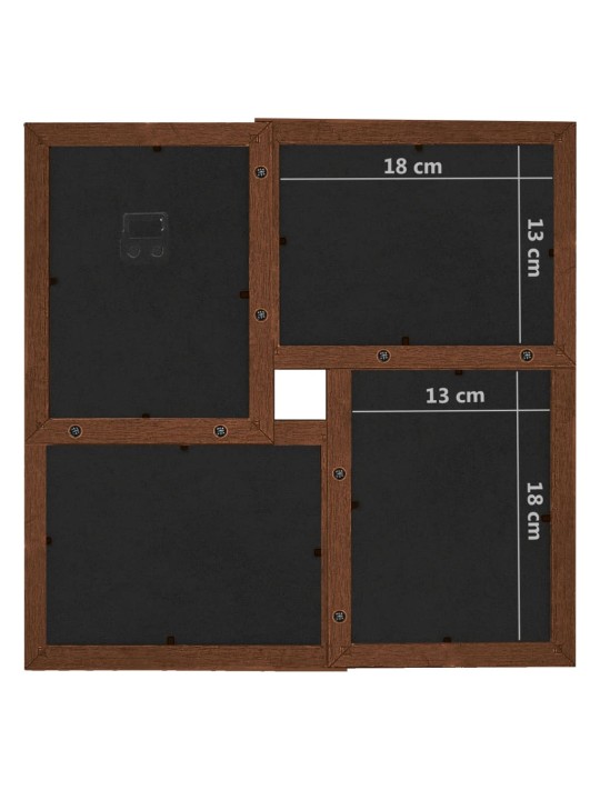 Kolážový fotorámeček na 24 obrázků (13 x 18 cm) tmavě hnědý MDF