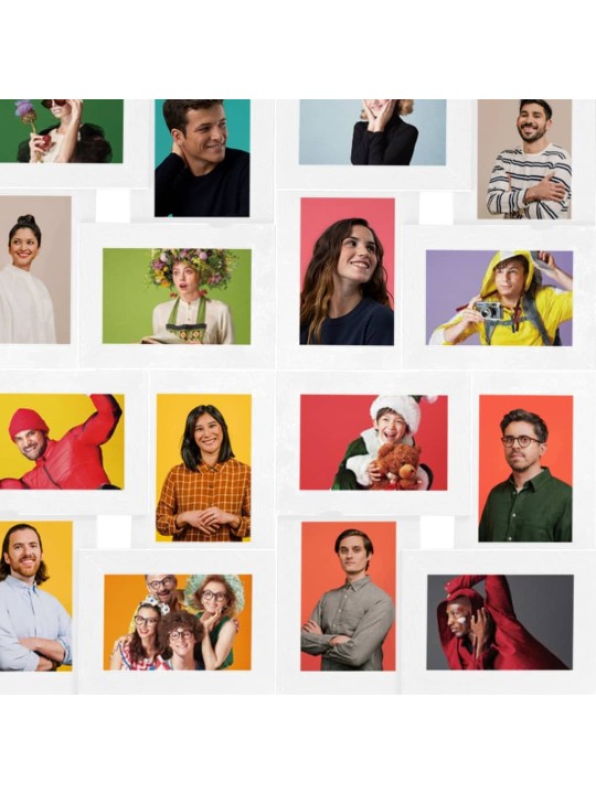 Kolážový fotorámeček na 24 obrázků (10 x 15 cm) bílý MDF