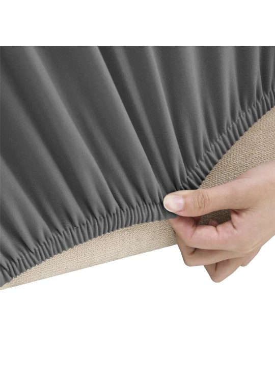 Strečový potah na 4místnou pohovku antracitový polyester žerzej