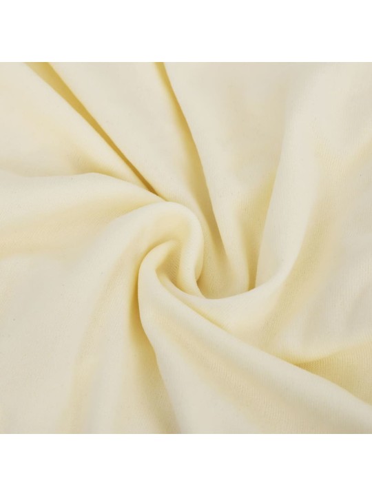 Strečový potah na dvoumístnou pohovku krémový polyester žerzej