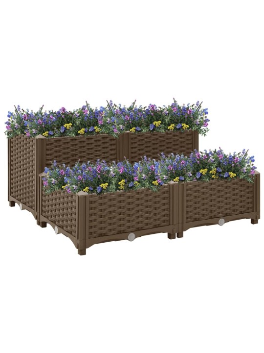 Vyvýšený záhon 80 x 80 x 38 cm polypropylen