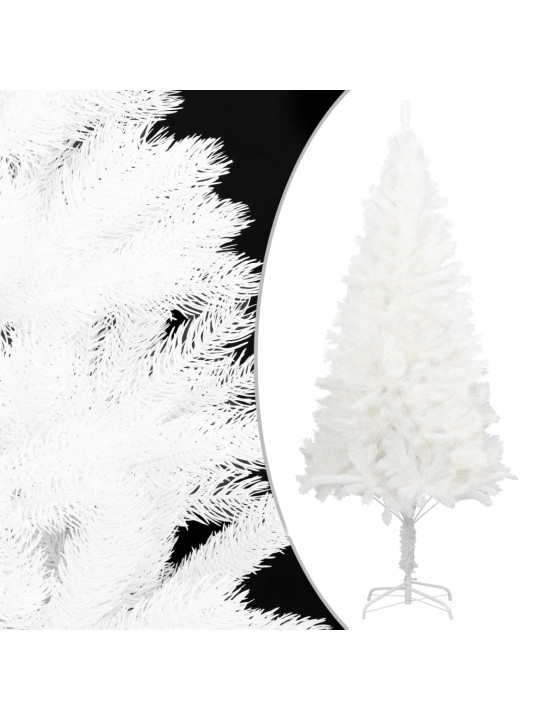 Umělý vánoční stromek s LED a sadou koulí bílý 210 cm