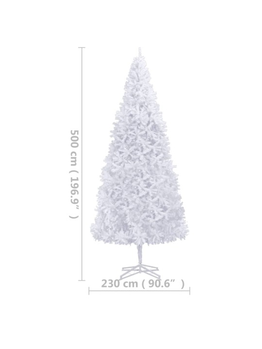 Umělý vánoční stromek s LED osvětlením 500 cm bílý