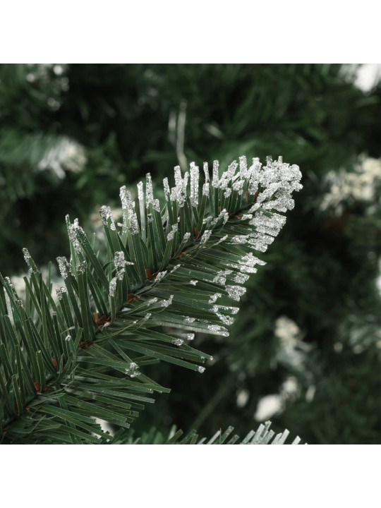 Umělý vánoční stromek s LED osvětlením a šiškami 210 cm