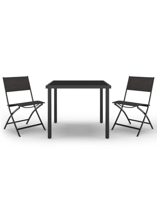3dílný zahradní jídelní set ocel