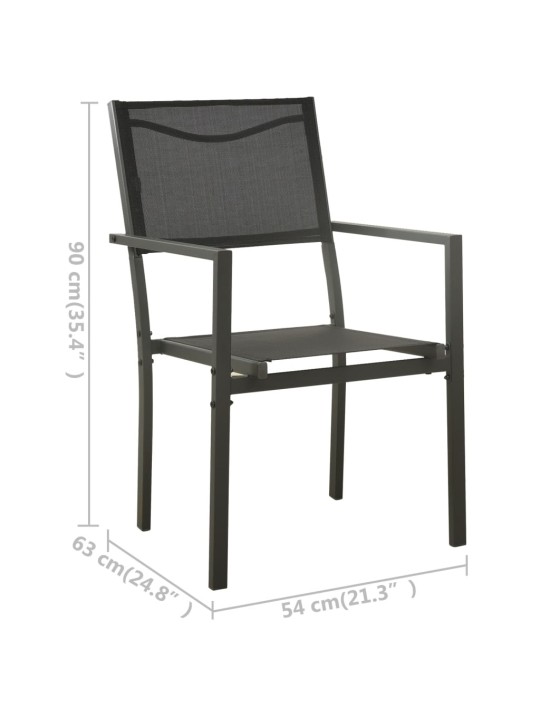 3dílný zahradní jídelní set ocel