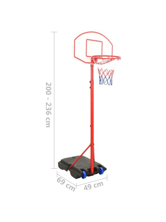 Přenosná basketbalová hrací sada nastavitelná 200–236 cm