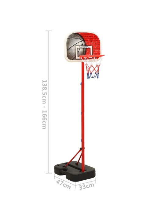 Přenosný basketbalový set nastavitelný 138,5–166 cm