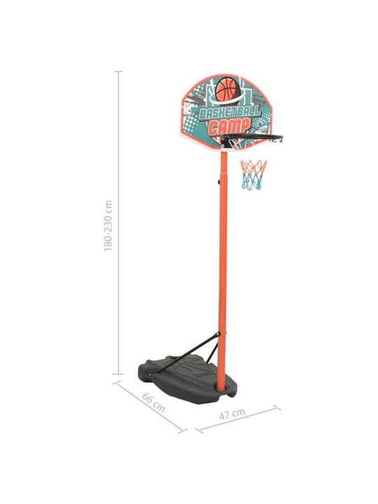 Přenosná basketbalová hrací sada nastavitelná 180–230 cm