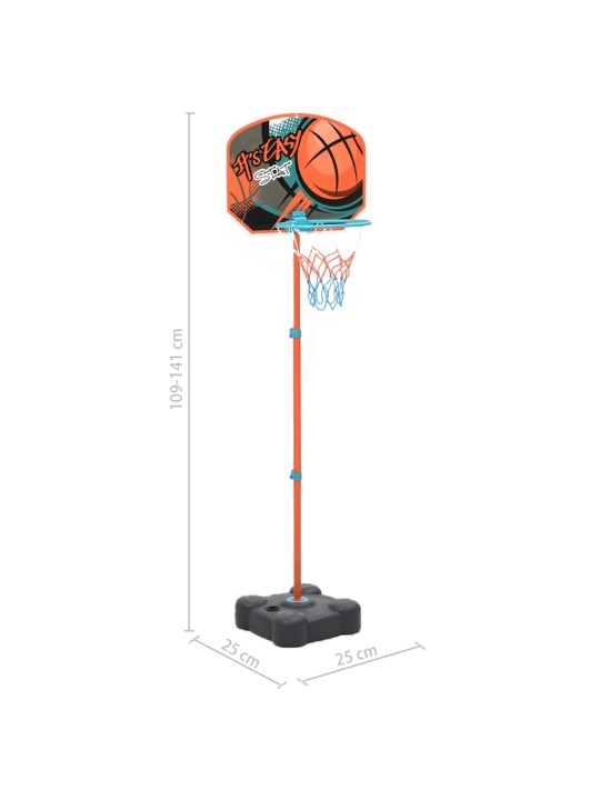 Přenosný basketbalový set nastavitelný 109–141 cm