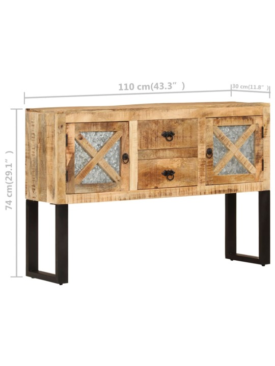 Příborník 110 x 30 x 74 cm hrubé mangovníkové dřevo